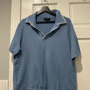 Banana Republic Blue Polo with White Trim